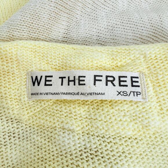 We The Free After Midnight Oversized Cropped Tee XS Washed Yellow Slouchy Boxy - Picture 10 of 15